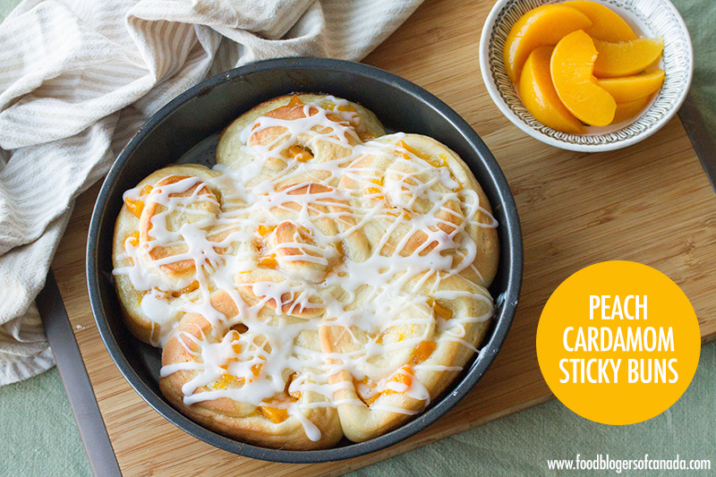 Peach Cardamom Sticky Buns | Food Bloggers of Canada