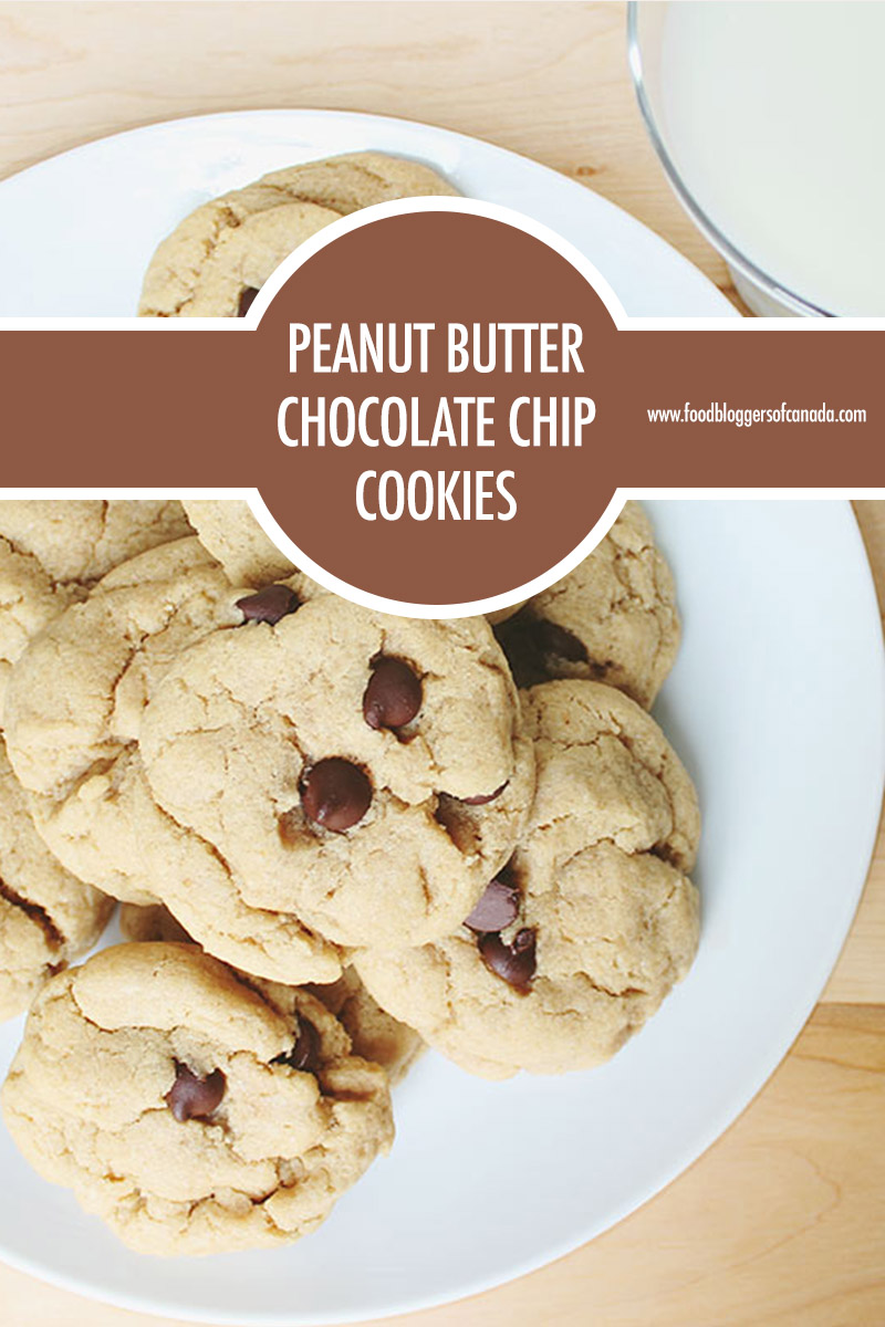 Peanut Butter Chocolate Chip Cookies | Food Bloggers of Canada