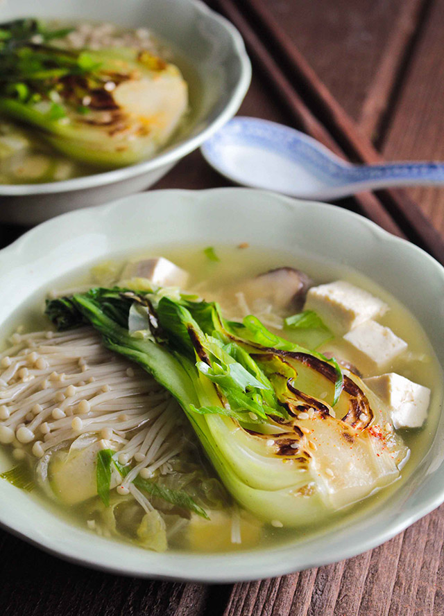 Miso Soup with Asian Greens | Food Bloggers of Canada
