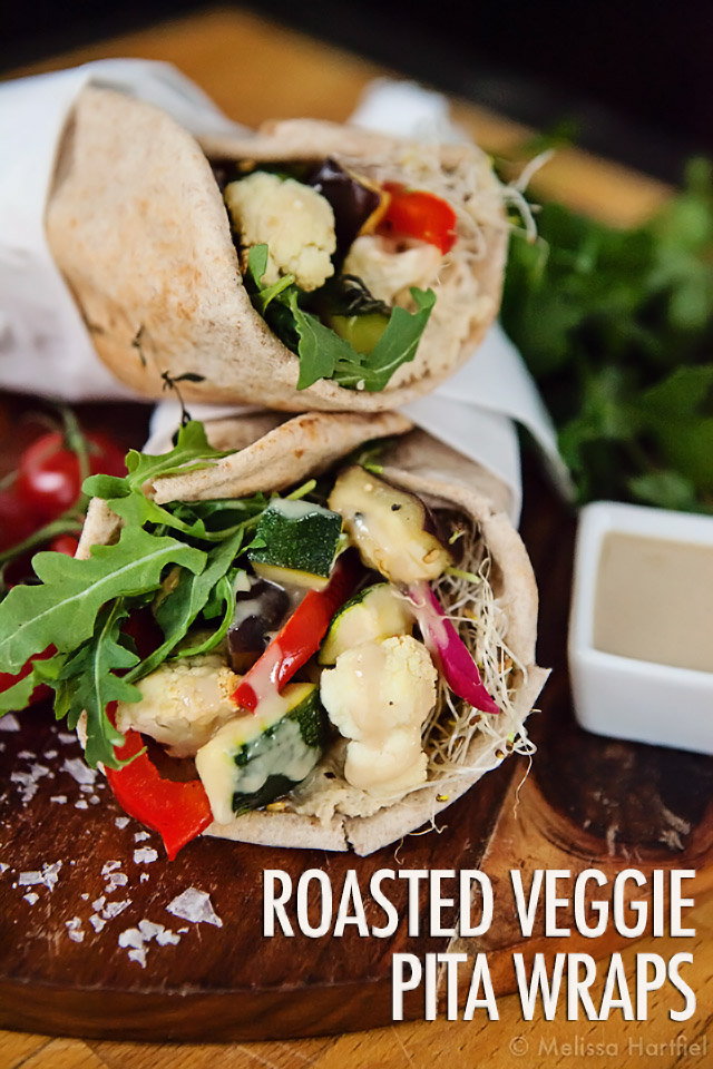 Roasted Veggie Pita Wraps | Food Bloggers of Canada