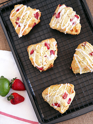 Strawberry Lime Scones | Leelalicious