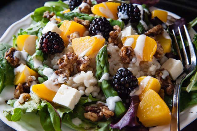 Peach, Blackberry and Barley Salad | Food Bloggers of Canada
