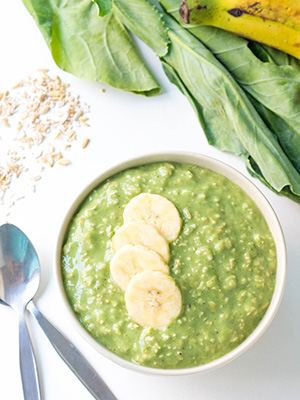 Green Smoothie Overnight Oats | Leelalicious