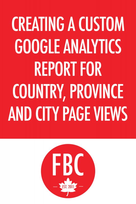 Creating a Custom Google Analytics Report for Page Views by Country