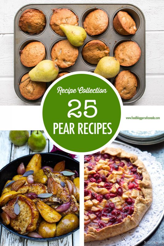 Collage of pear recipes