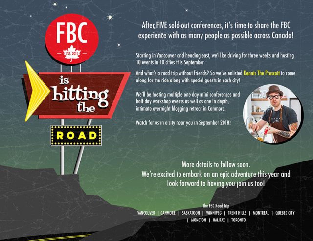 FBC 2018 Great Canadian Road Trip Teaser | Food Bloggers of Canada