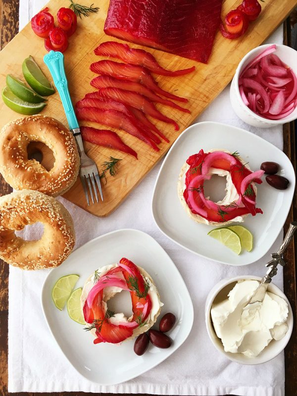 beet cured salmon