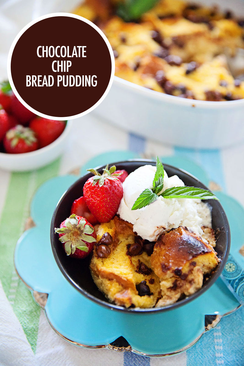 Chocolate Chip Bread Pudding | Food Bloggers of Canada