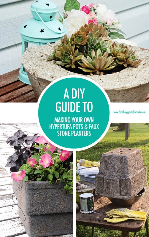 Make Your Own Hypertufa and Faux Stone Planters | Food Bloggers of Canada