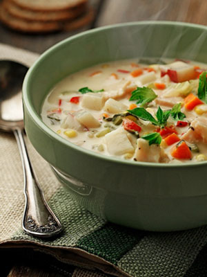 Lightened Up Chicken and Corn Chowder