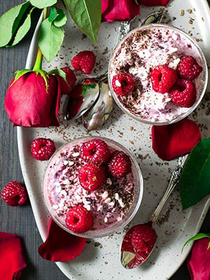 Easy Raspberry and Chocolate Mousse