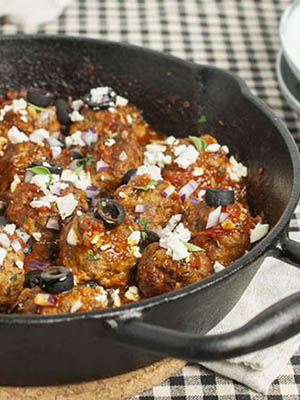 Lamb Meatballs With Olives and Feta | Compelled To Cook