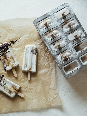 Roasted Banana Popsicles with Almond Butter | Sweet Lizzy