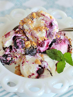 Blueberry Cheesecake Ice Cream | Dish 'n' the Kitchen