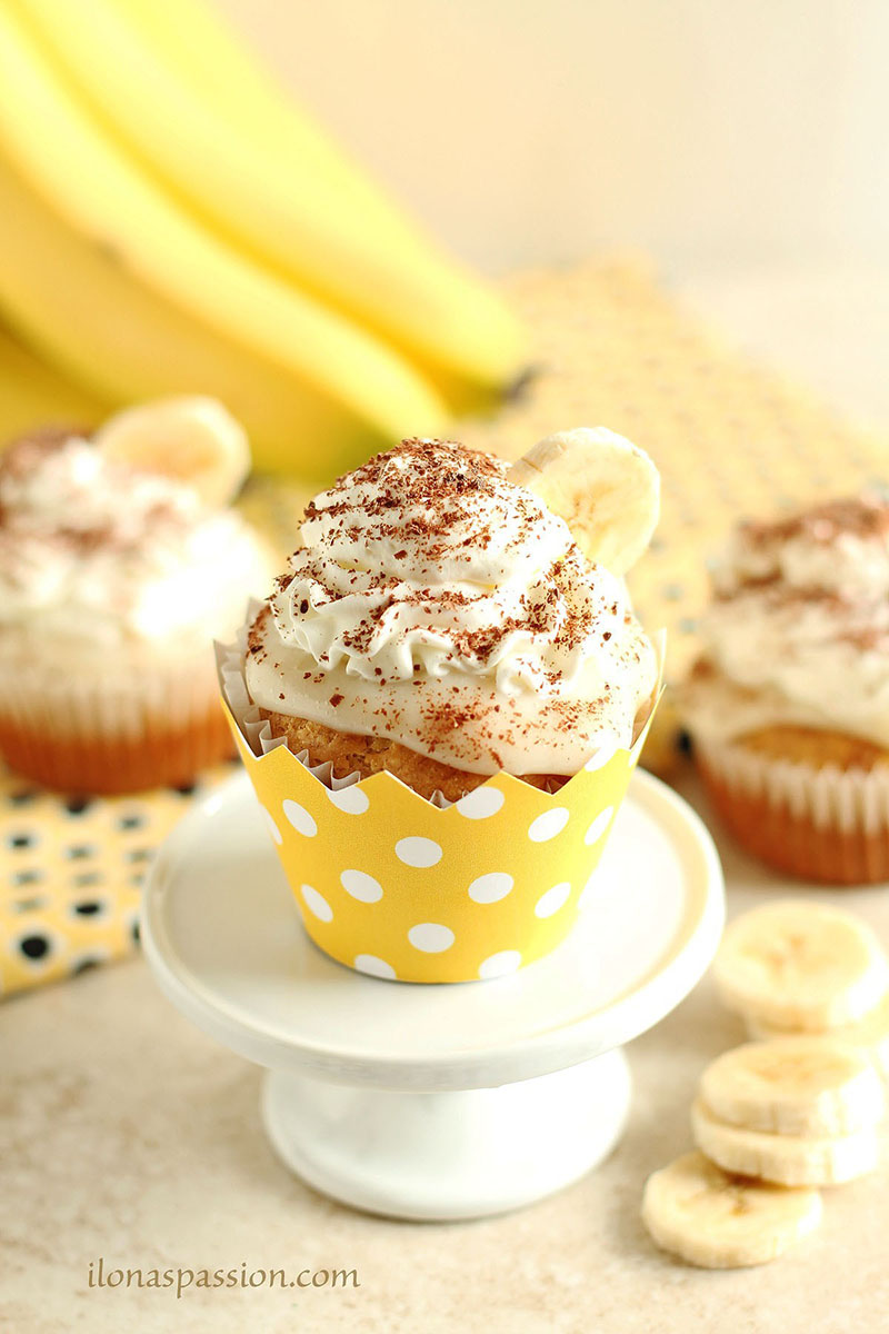 Banana Cream Pie Cupcakes | Ilona's Passion