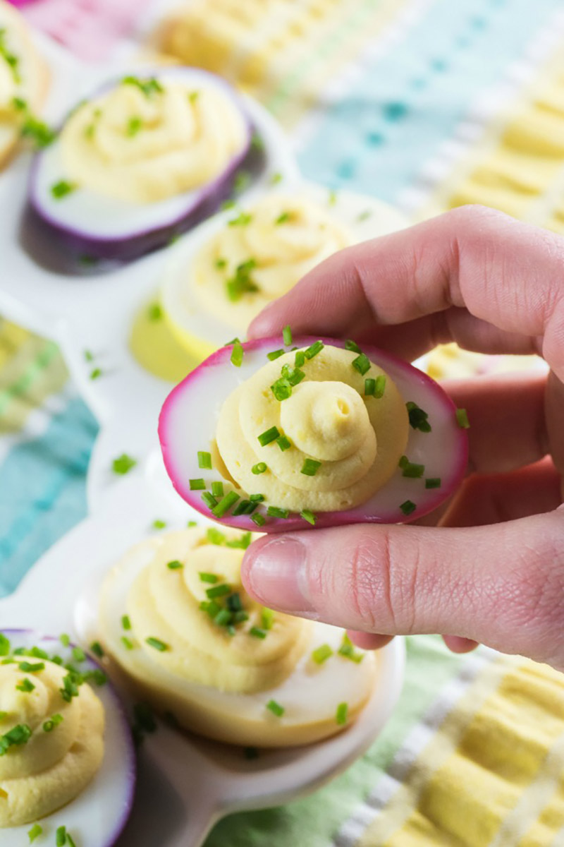 Rainbow Easter Deviled Eggs | Noshing With the Nolan's