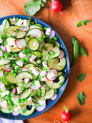 Spring Zucchini Radish and Sweet Pea Salad | My Sweet Mess