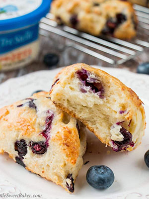 Feta Cheese and Blueberry Scones | Little Sweet Baker
