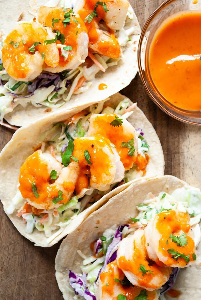 Bang Bang Shrimp Tacos | Love & Good Stuff
