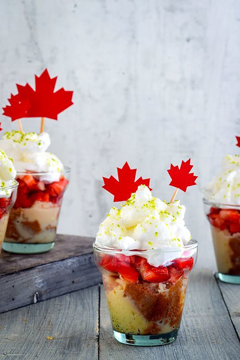Canada Day Three Milk Strawberry Cake | In The Kitch
