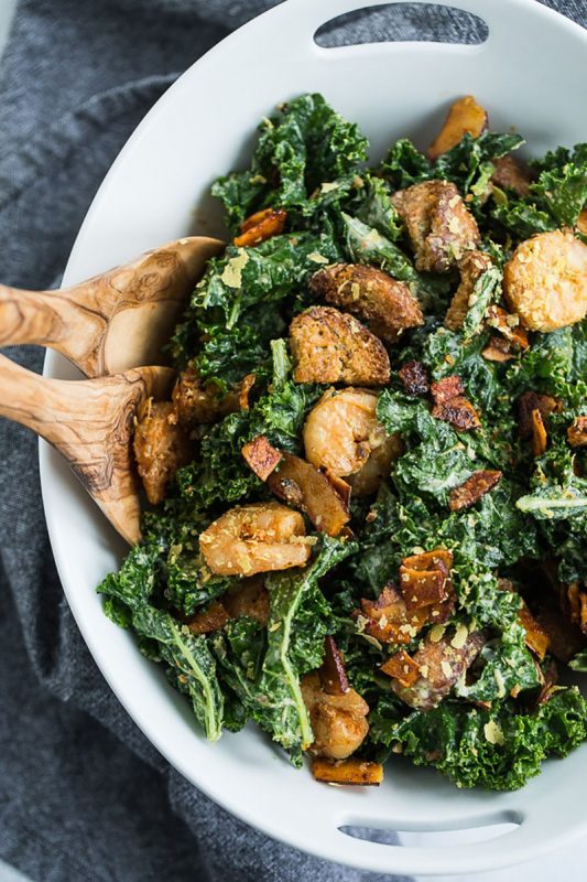 Kale Caesar Salad With