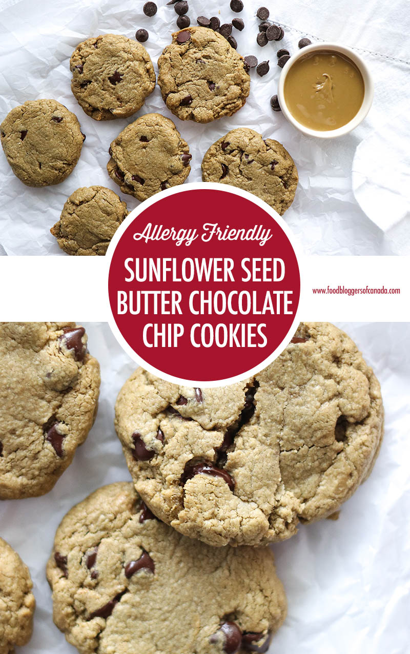 Sunflower Seed Butter Chocolate Chip Cookies | Food Bloggers of Canada