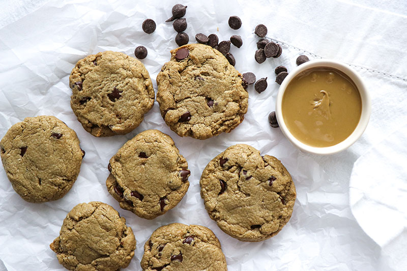 Sunflower Seed Butter Chocolate Chip Cookies 