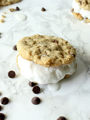 Chocolate Chip Cookie Ice Cream Sandwiches | Cooking In My Genes
