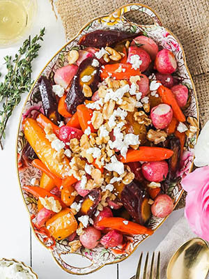 Honey Butter Roasted Carrots and Radishes | Cooking in my Genes