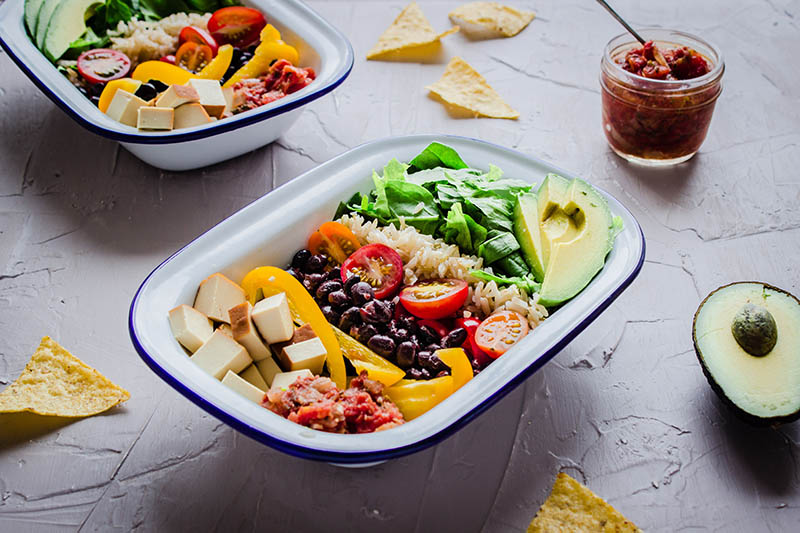 Healthy Mexican Bowls with Salsa