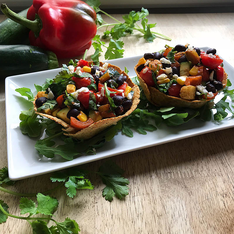 Bols de Tortillas aux Haricots Noirs à la Mexicaine | Michele Rousseau Dt.P