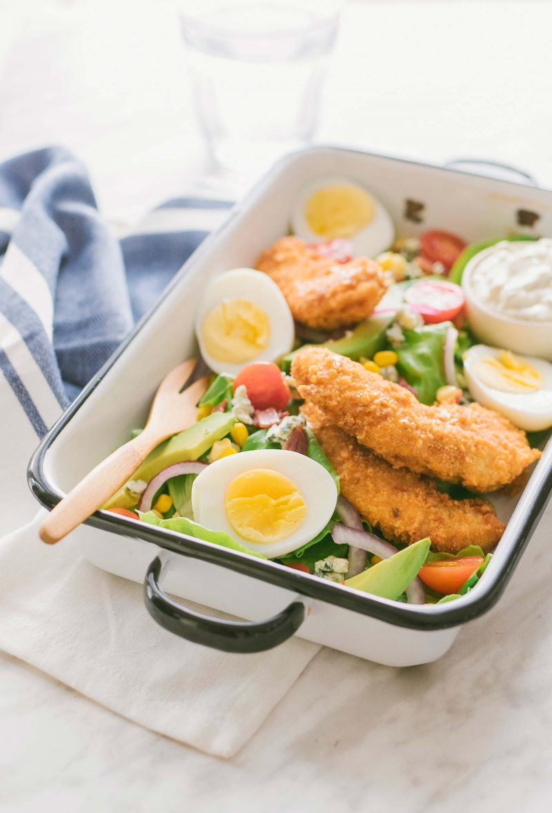 Crispy Buffalo Chicken Cobb Salad | My Daily Randomness