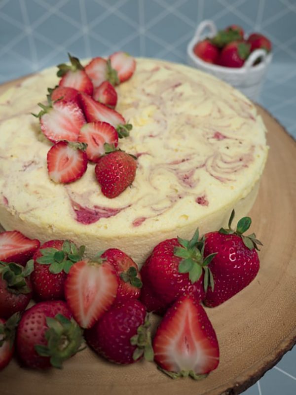 Strawberry Marble Japanese Cheesecake | The Joyce of Cooking