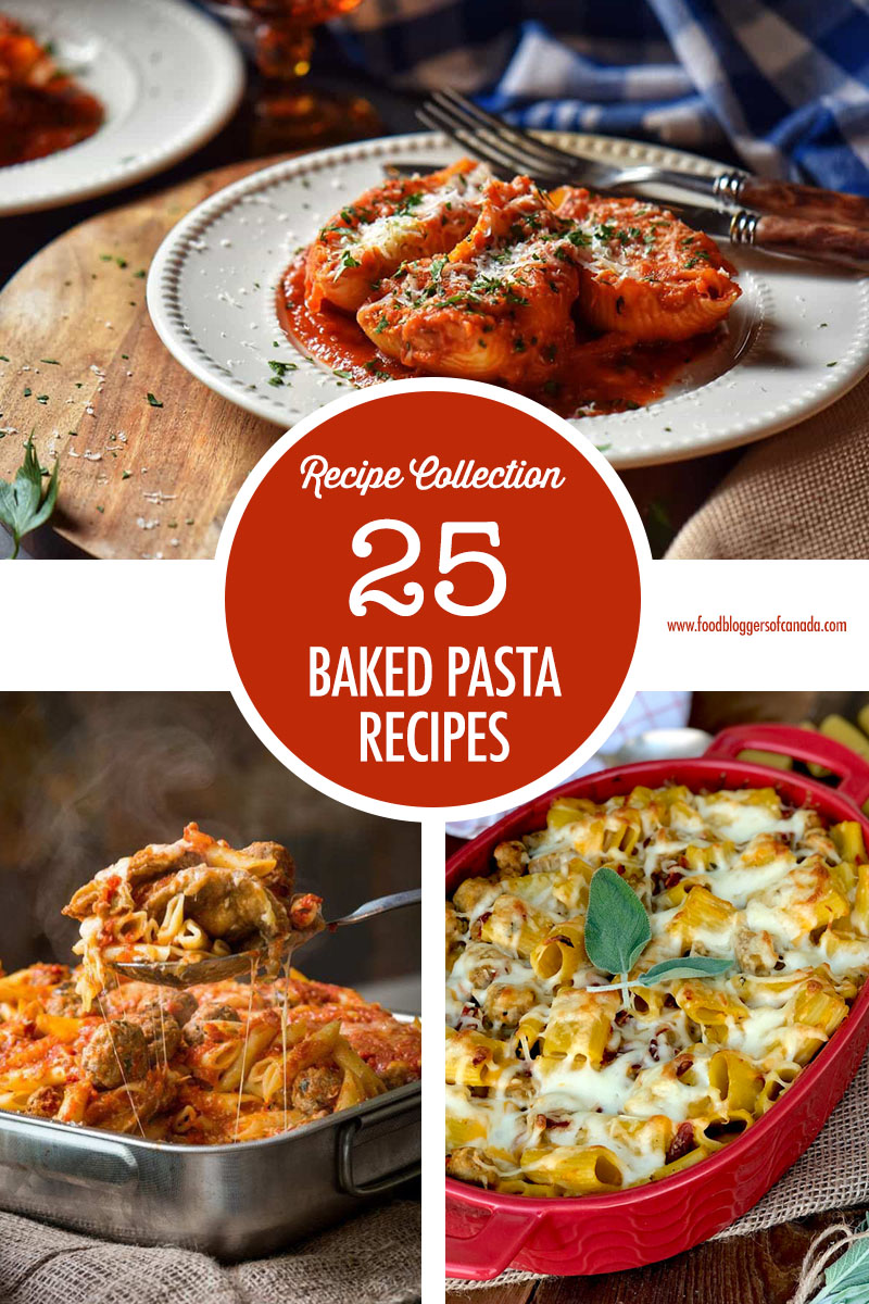 Collage of 3 baked pasta dishes