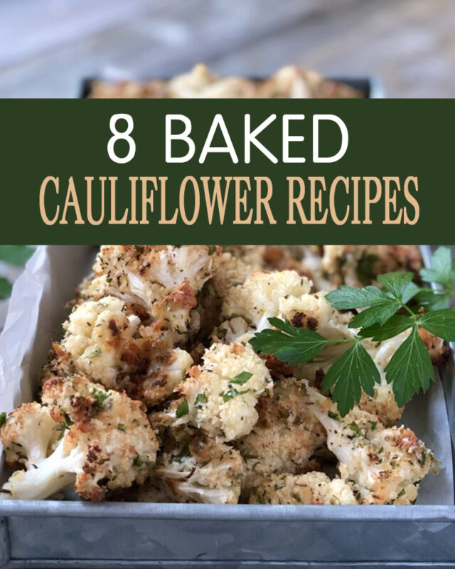 Roasted cauliflower with parmesan cheese and breadcrumbs.