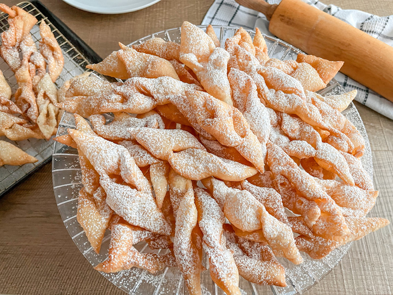 Angel wing Cookies on a plate