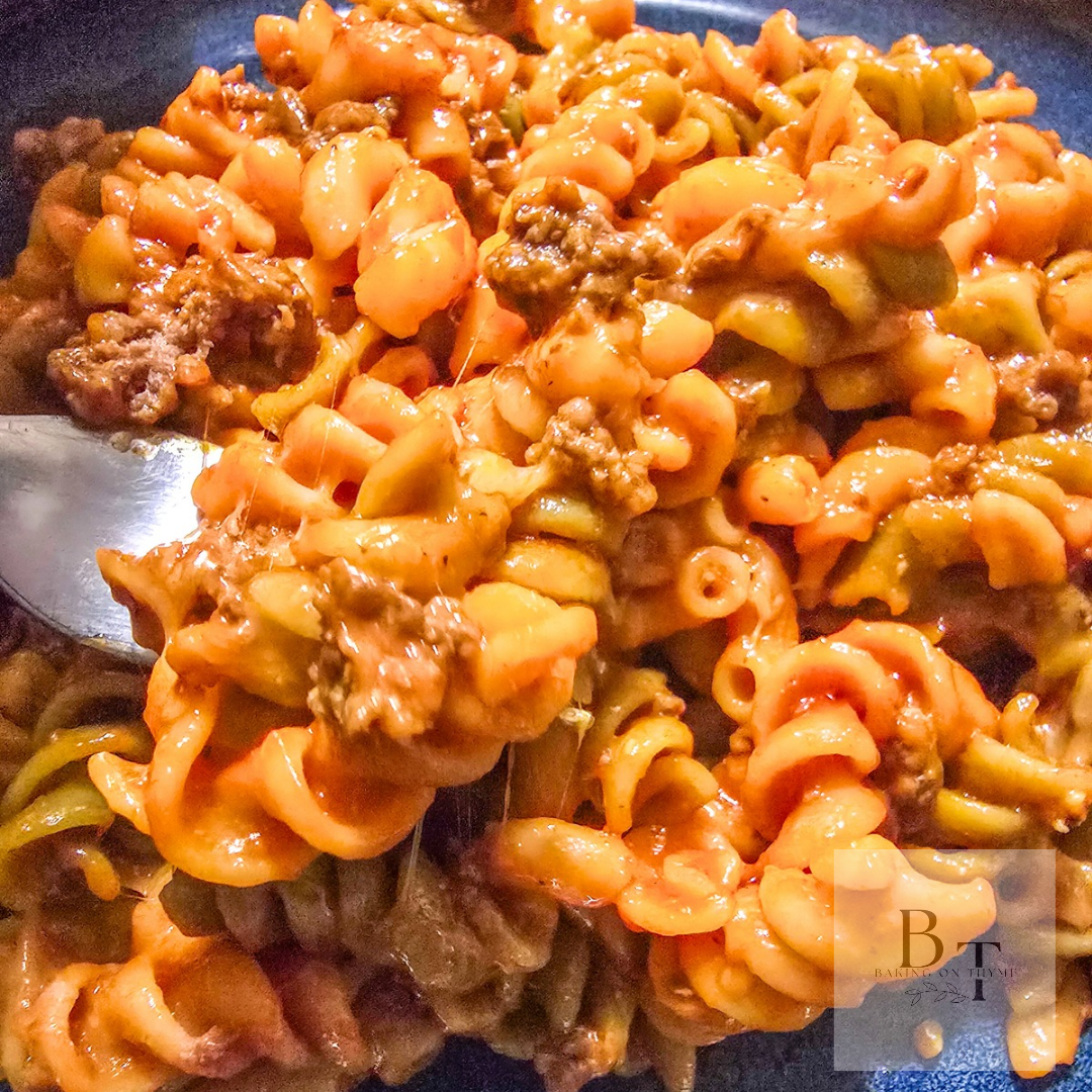 Hamburger Macaroni casserole.