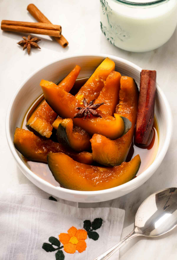 A Candied Pumpkin (Calabaza en Tacha) Recipe.