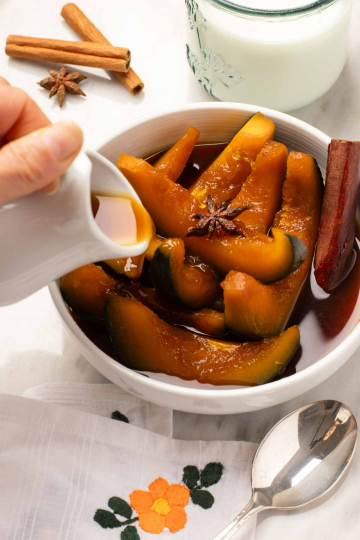 A Candied Pumpkin (Calabaza en Tacha) Recipe.